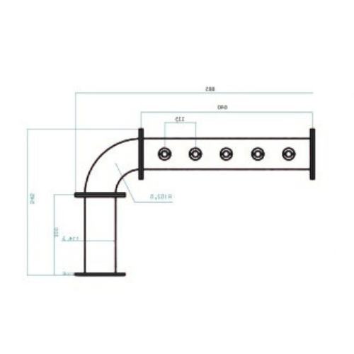 Colonna a Bandiera Acciaio Inox 3/4/5/6/7/8 Vie con Ricircolo