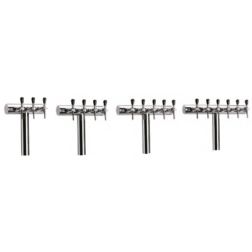 Colonne Complete Acciaio Inox a T 3/4/5/6 Vie con Ricircolo