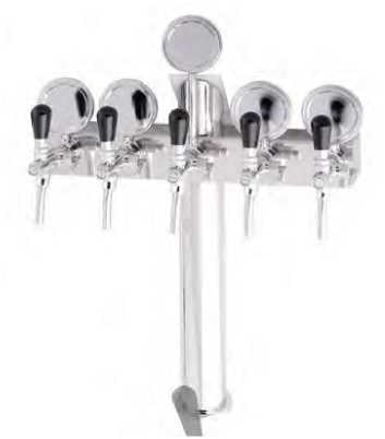 Colonne Complete in Ottone a T 2/3/4/5/6 Vie con Ricircolo