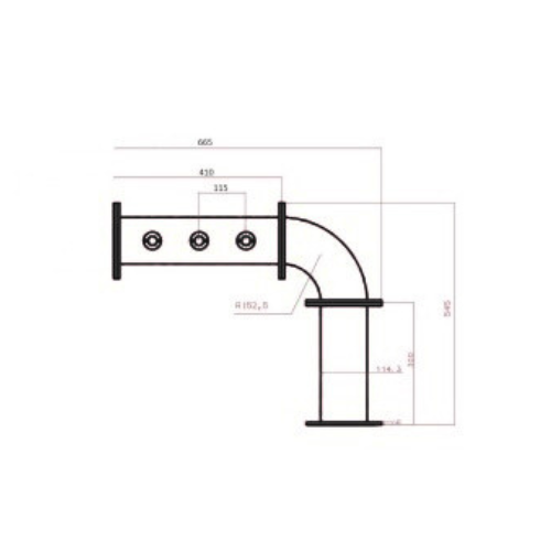 Colonna a Bandiera Acciaio Inox 3/4/5/6/7/8 Vie con Ricircolo