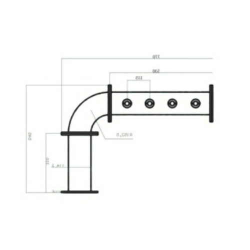 Colonna a Bandiera Acciaio Inox 3/4/5/6/7/8 Vie con Ricircolo