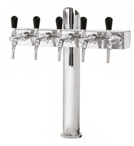 Colonne Complete in Ottone a T 2/3/4/5/6 Vie con Ricircolo