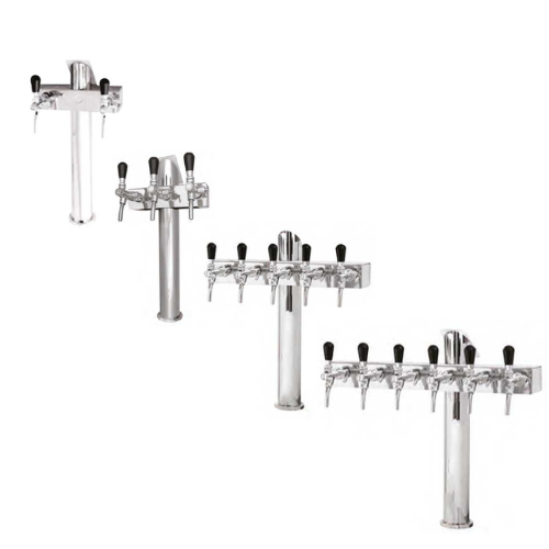 Colonne Complete in Ottone a T 2/3/4/5/6 Vie con Ricircolo