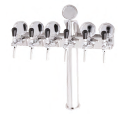 Colonne Complete in Ottone a T 2/3/4/5/6 Vie con Ricircolo